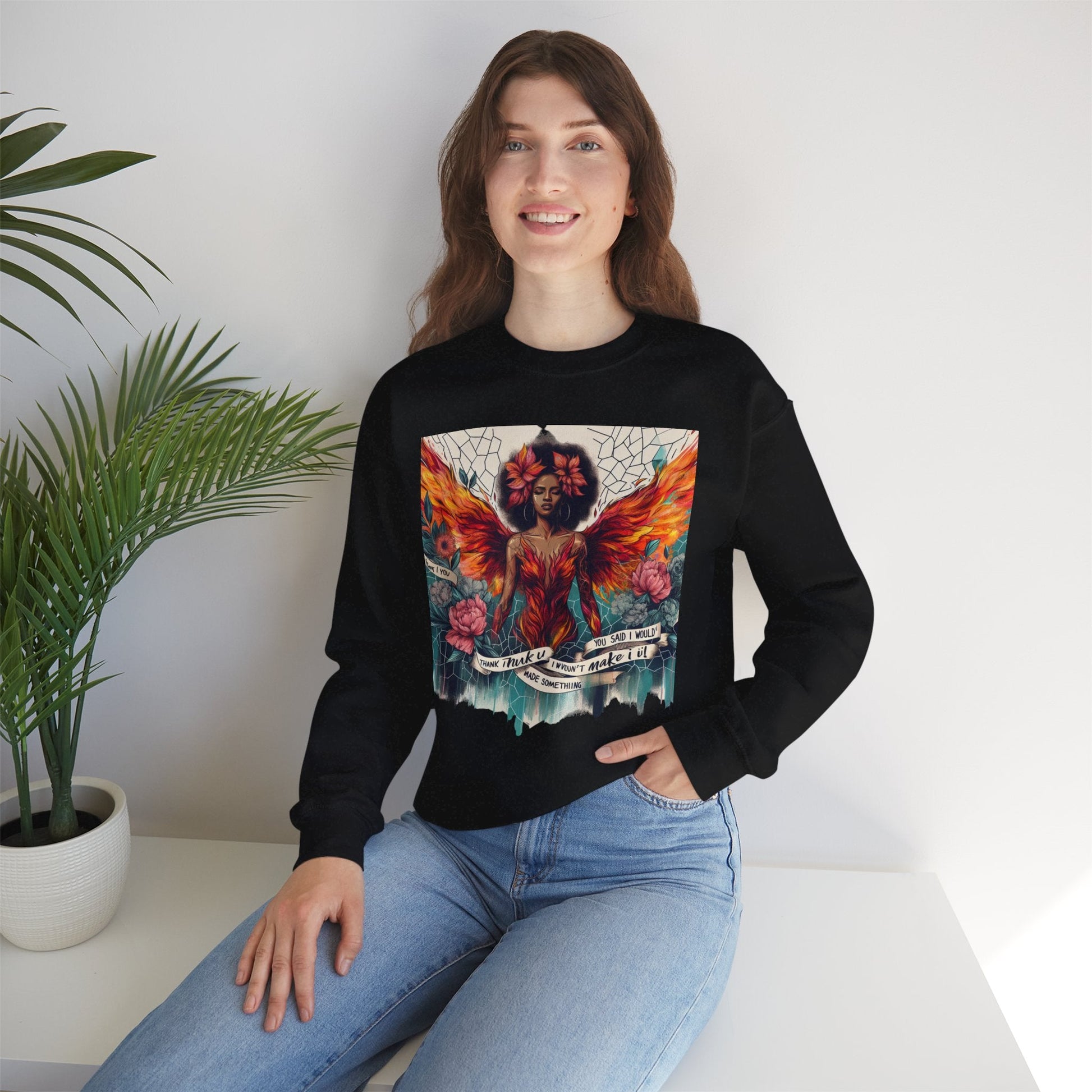 Artistic Phoenix Crewneck Sweatshirt - Cozy Unisex Apparel, Perfect for Casual Wear, Gift for Art Lovers, Birthday, Warmth & Style Printify