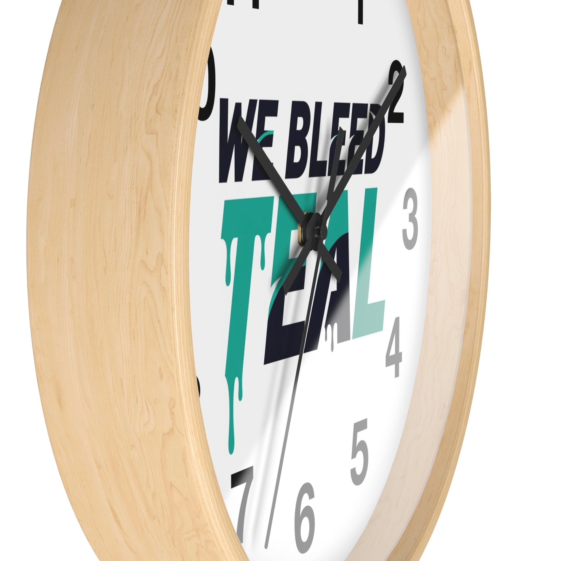 Teal Spirit Wall Clock - Perfect for Sports Fans, Home Decor, Gift for Game Day, Team Motivation, Unique Office Decoration Printify