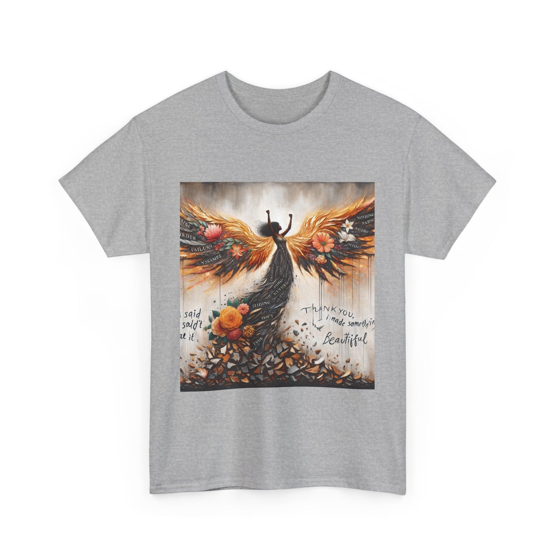 Beautiful In Every Way Unisex Heavy Cotton Tee, Inspirational Art Shirt, Self-Love Gift, Motivational Tee, Fashionable Everyday Wear Printify