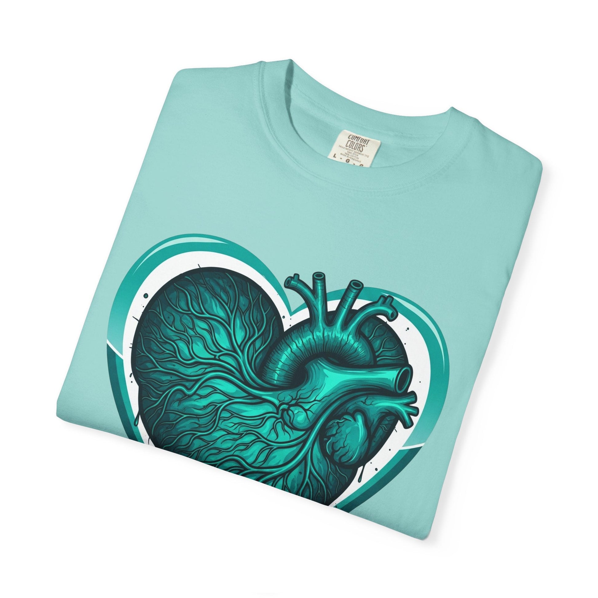 Teal Heart T-Shirt, Unisex Casual Shirt, Heart Health Awareness Tee, Gift for Men & Women, Comfortable Everyday Wear, We Bleed Teal Printify