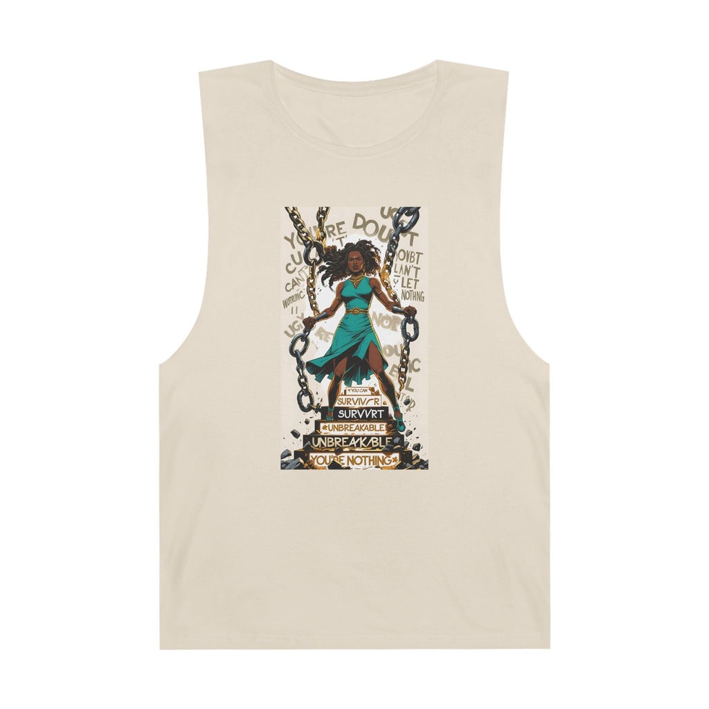 Empowering Unisex Tank Top - Unbreakable Resilience, Inspirational Workout Wear, Summer Fashion, Gift for Her, Affirmation Top Printify