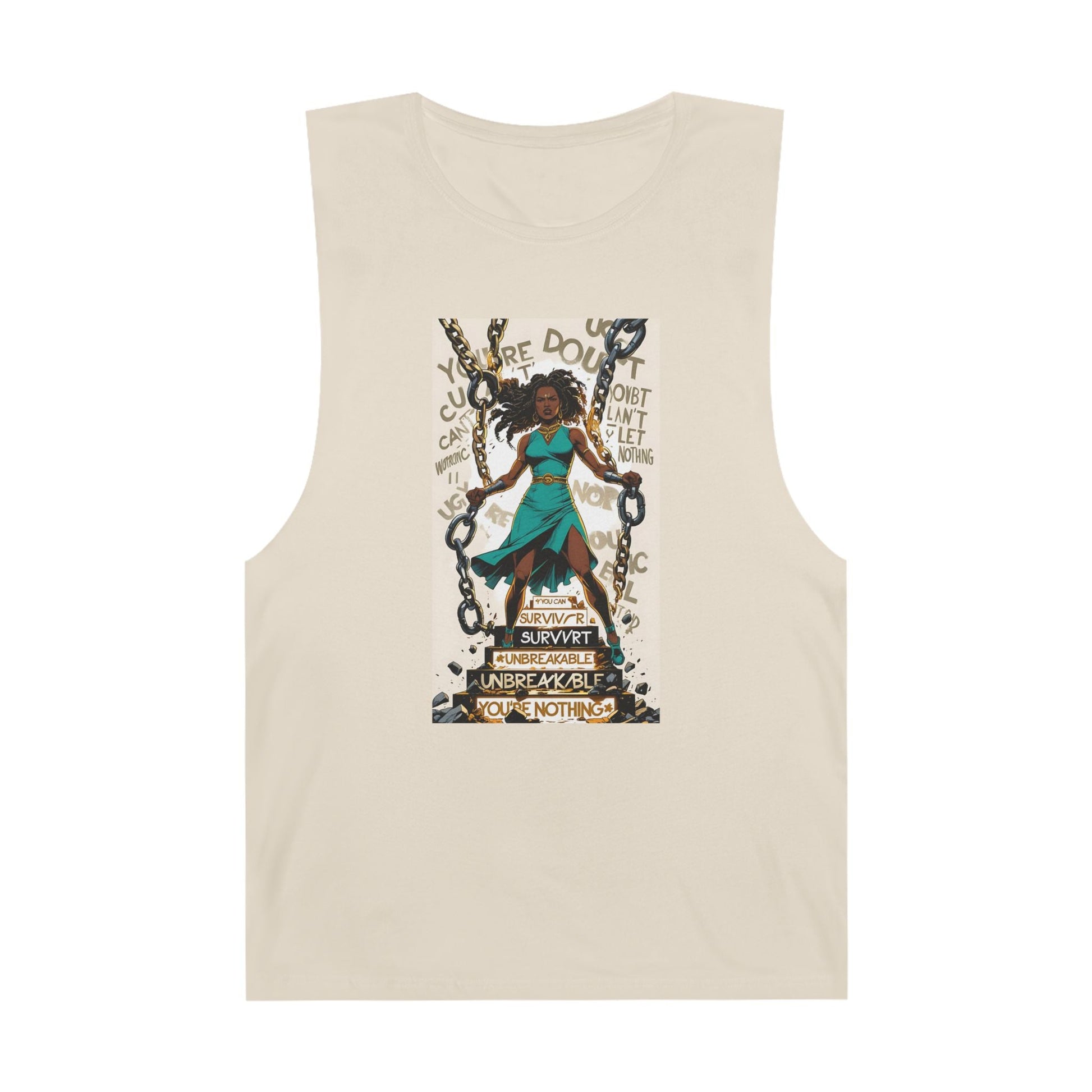 Empowering Unisex Tank Top - Unbreakable Resilience, Inspirational Workout Wear, Summer Fashion, Gift for Her, Affirmation Top Printify