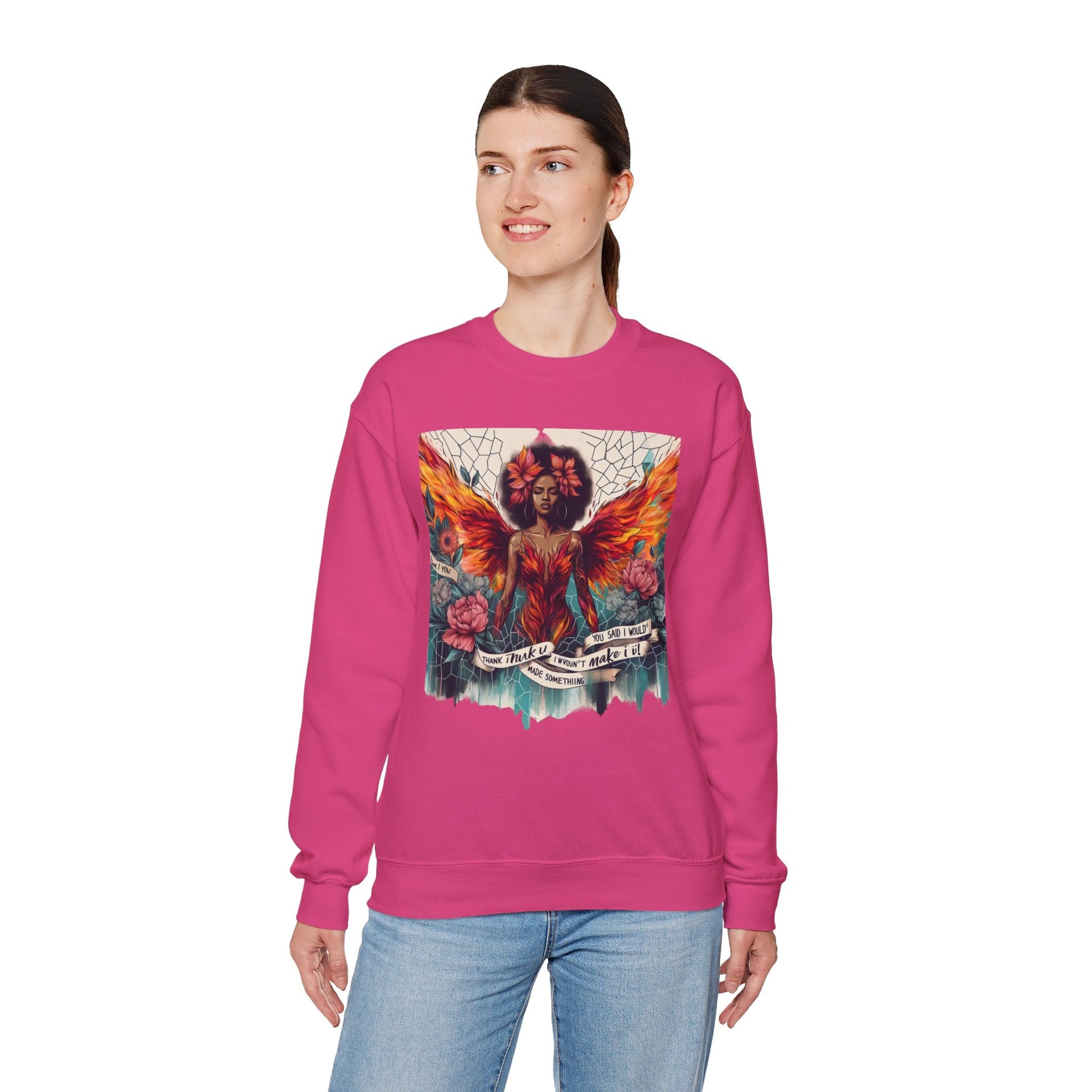 Artistic Phoenix Crewneck Sweatshirt - Cozy Unisex Apparel, Perfect for Casual Wear, Gift for Art Lovers, Birthday, Warmth & Style Printify