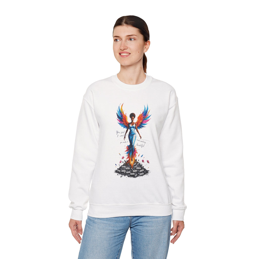 Phoenix Rising Sweatshirt - Inspirational Unisex Crewneck for Empowerment, Gift for Her, Motivational Apparel, Cozy Casual Wear, [...] Printify