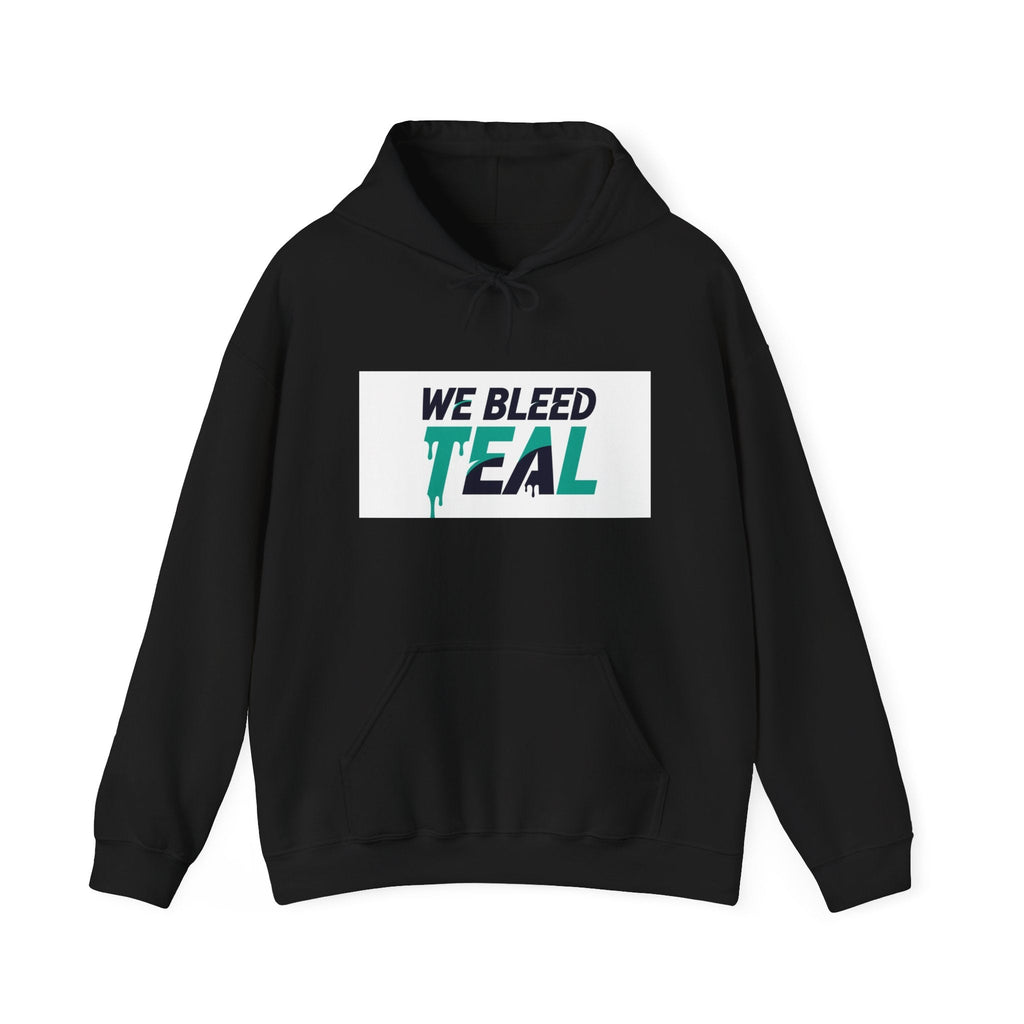 Teal Heart Hoodie - Unisex Heavy Blend Sweatshirt, Perfect for Gamers, Sport Fans, Casual Wear, Gift for Holidays Printify