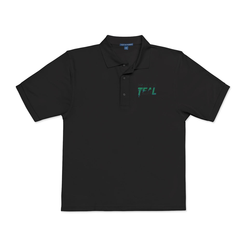 Teal Embroidered Unisex Polo Shirt | Casual Wear, Gift for Sports Fans, Teal Awareness, Everyday Style, Unisex Fashion