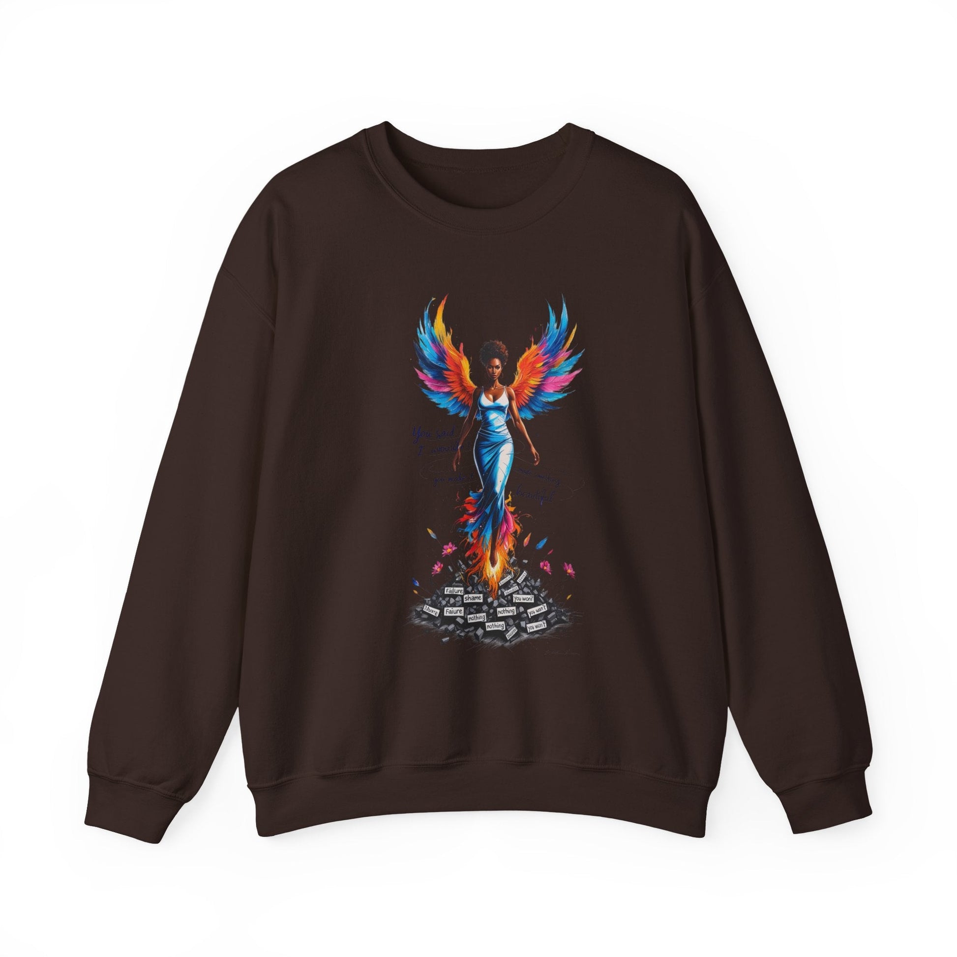 Phoenix Rising Sweatshirt - Inspirational Unisex Crewneck for Empowerment, Gift for Her, Motivational Apparel, Cozy Casual Wear, [...] Printify