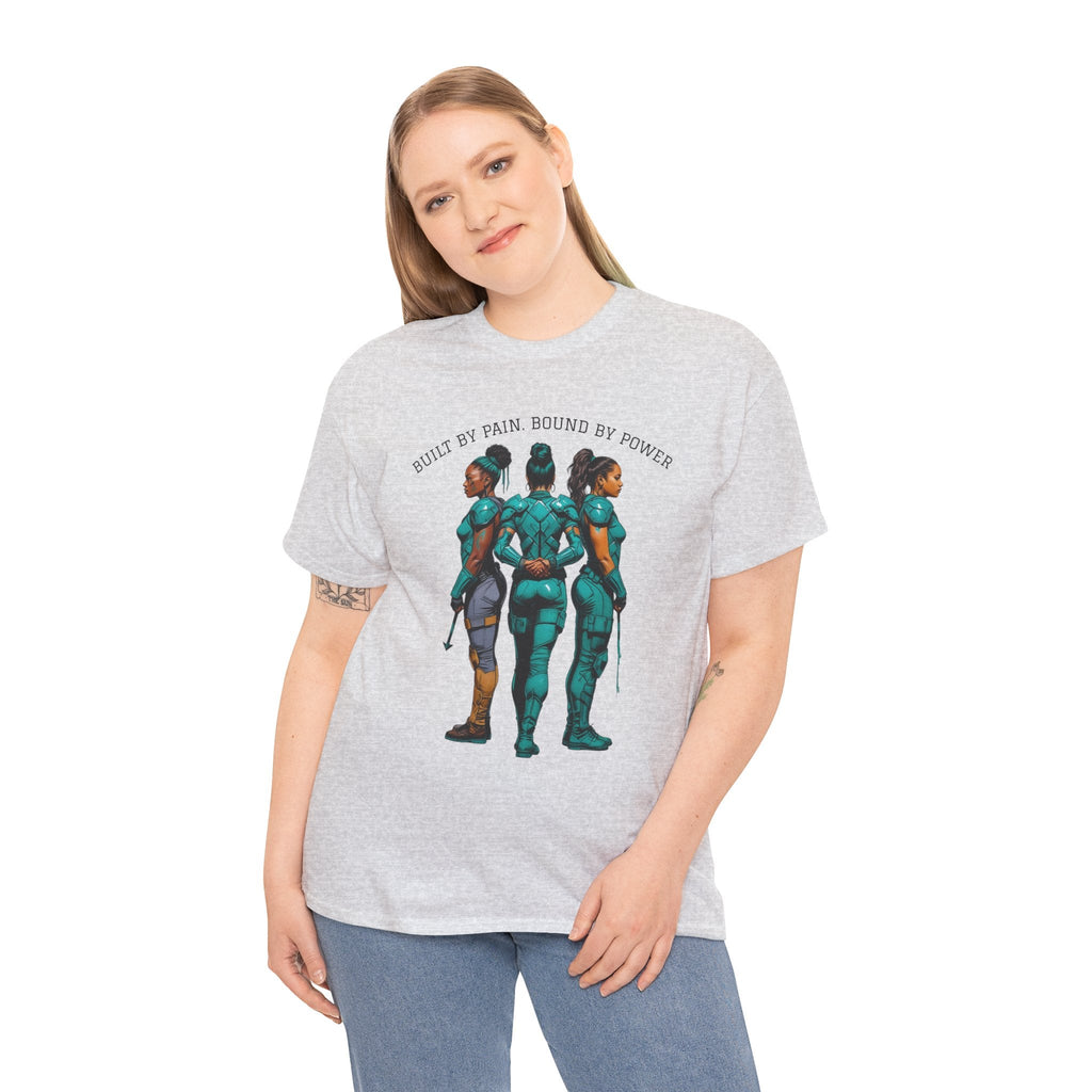 Empowering Unisex Heavy Cotton Tee - We Bleed, We Rise, Everyday Heroes, Stylish Casual Wear, Gift for Superhero Fans Printify