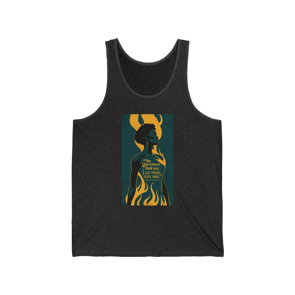 Bold Statement Unisex Jersey Tank, Brave & Fearless Top, Gift for Her/Him, Casual Summer Wear, Motivational Apparel Printify