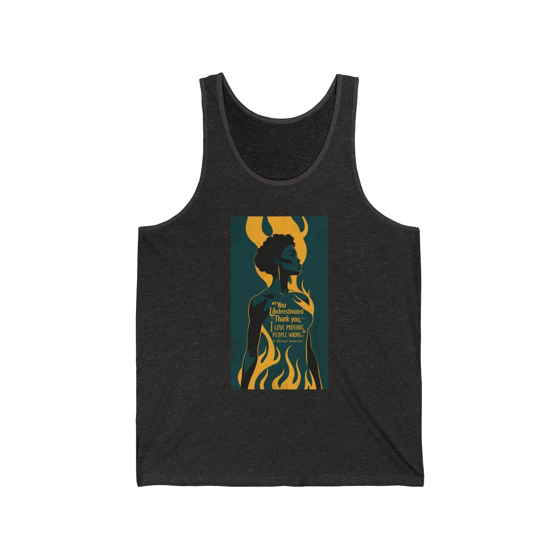 Bold Statement Unisex Jersey Tank, Brave & Fearless Top, Gift for Her/Him, Casual Summer Wear, Motivational Apparel Printify