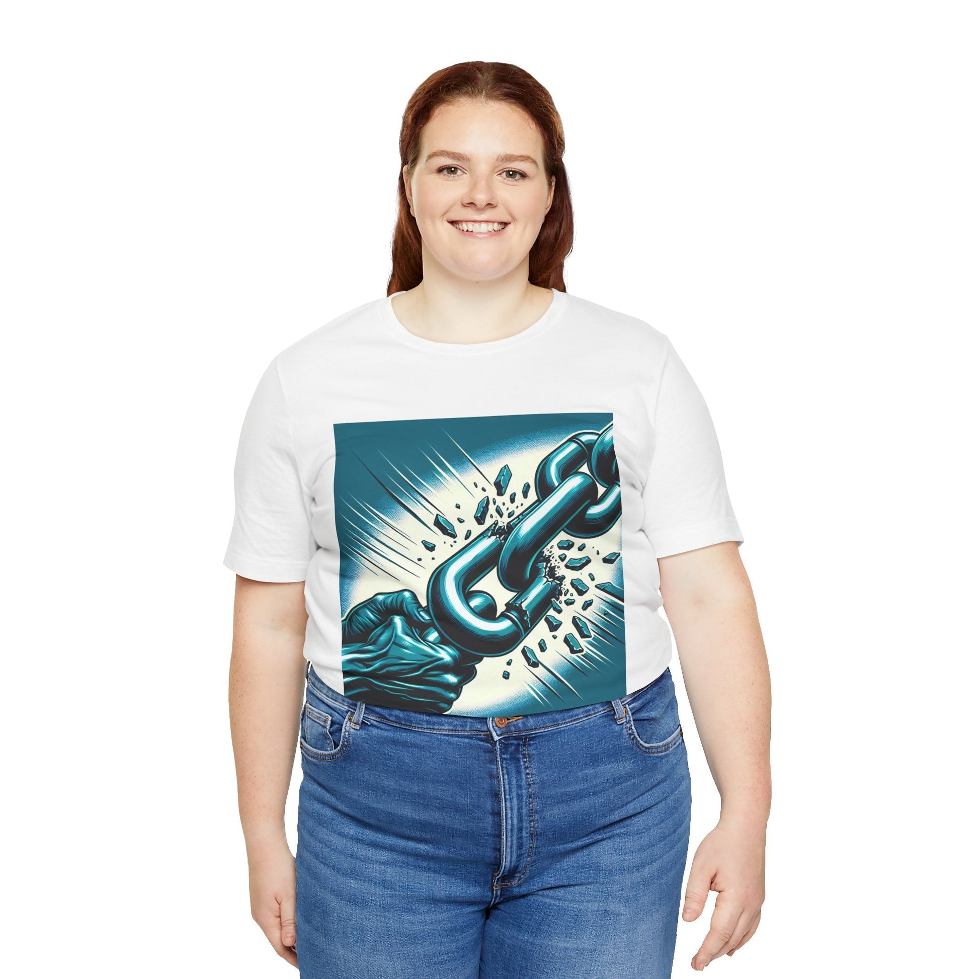 Breaking Free Graphic Tee, Unisex Short Sleeve Shirt, Motivational T-Shirt, Liberation Celebration Wear, Casual Empowerment Apparel