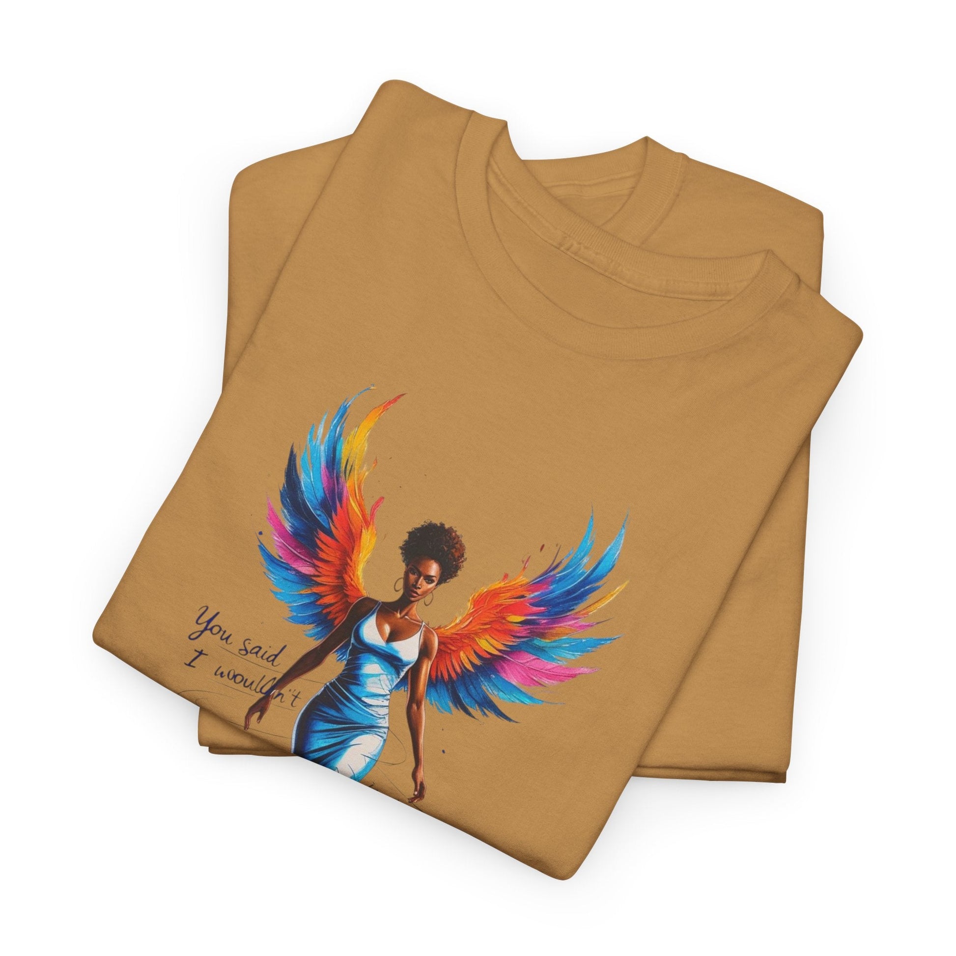 Vibrant Angelic Heavy Cotton Tee - Unisex T-Shirt, Inspirational Apparel, Casual Wear, Gift for Her, Spiritual Fashion Printify
