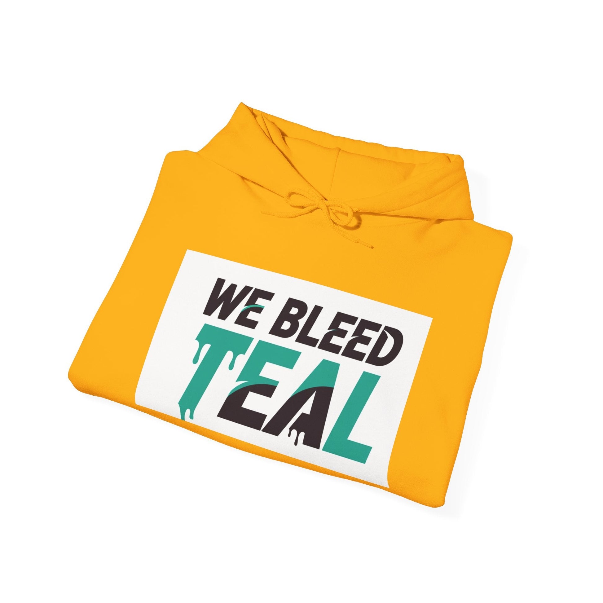 Teal Heart Hoodie, Unisex Hooded Sweatshirt, Casual Sweatshirt, Gift for Teal Lovers, Birthday Gift, Heart Sweatshirt Printify