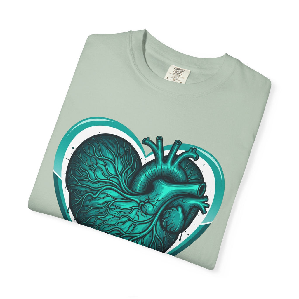 Teal Heart T-Shirt, Unisex Casual Shirt, Heart Health Awareness Tee, Gift for Men & Women, Comfortable Everyday Wear, We Bleed Teal Printify