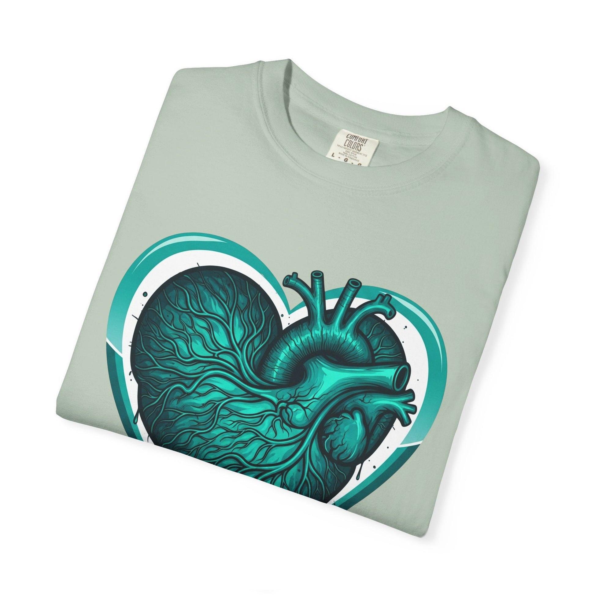 Teal Heart T-Shirt, Unisex Casual Shirt, Heart Health Awareness Tee, Gift for Men & Women, Comfortable Everyday Wear, We Bleed Teal Printify