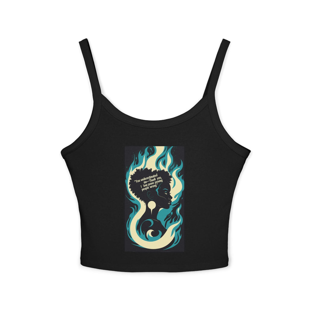 Empowered Women Tank Top, Inspirational Spaghetti Strap, Feminist Apparel, Graphic Tees, Summer Wardrobe Essential Printify