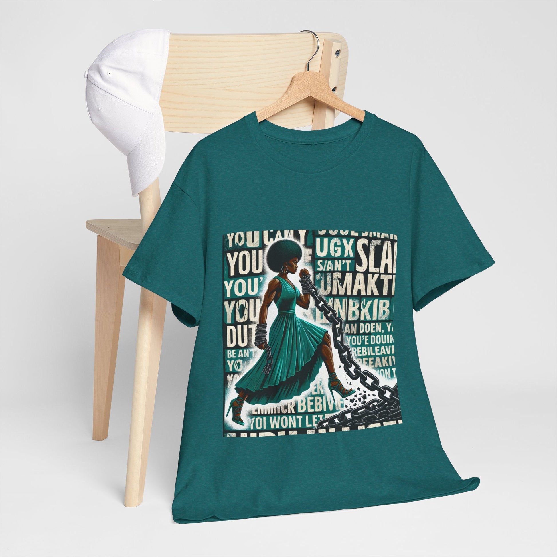 Empowering Afrocentric Unisex Tee, Motivational T-Shirt, Gift for Her, Black History, Fashion Statement, Casual Wear Printify