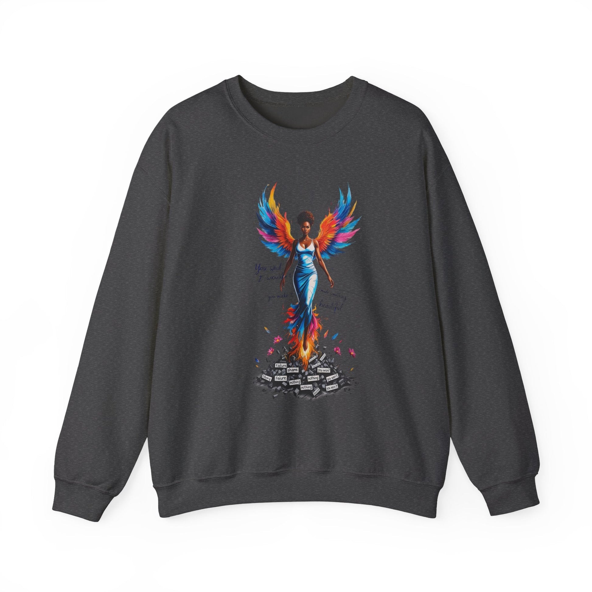 Phoenix Rising Sweatshirt - Inspirational Unisex Crewneck for Empowerment, Gift for Her, Motivational Apparel, Cozy Casual Wear, [...] Printify