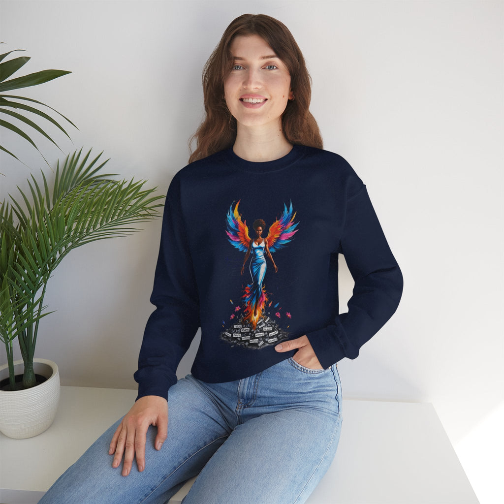 Phoenix Rising Sweatshirt - Inspirational Unisex Crewneck for Empowerment, Gift for Her, Motivational Apparel, Cozy Casual Wear, [...] Printify