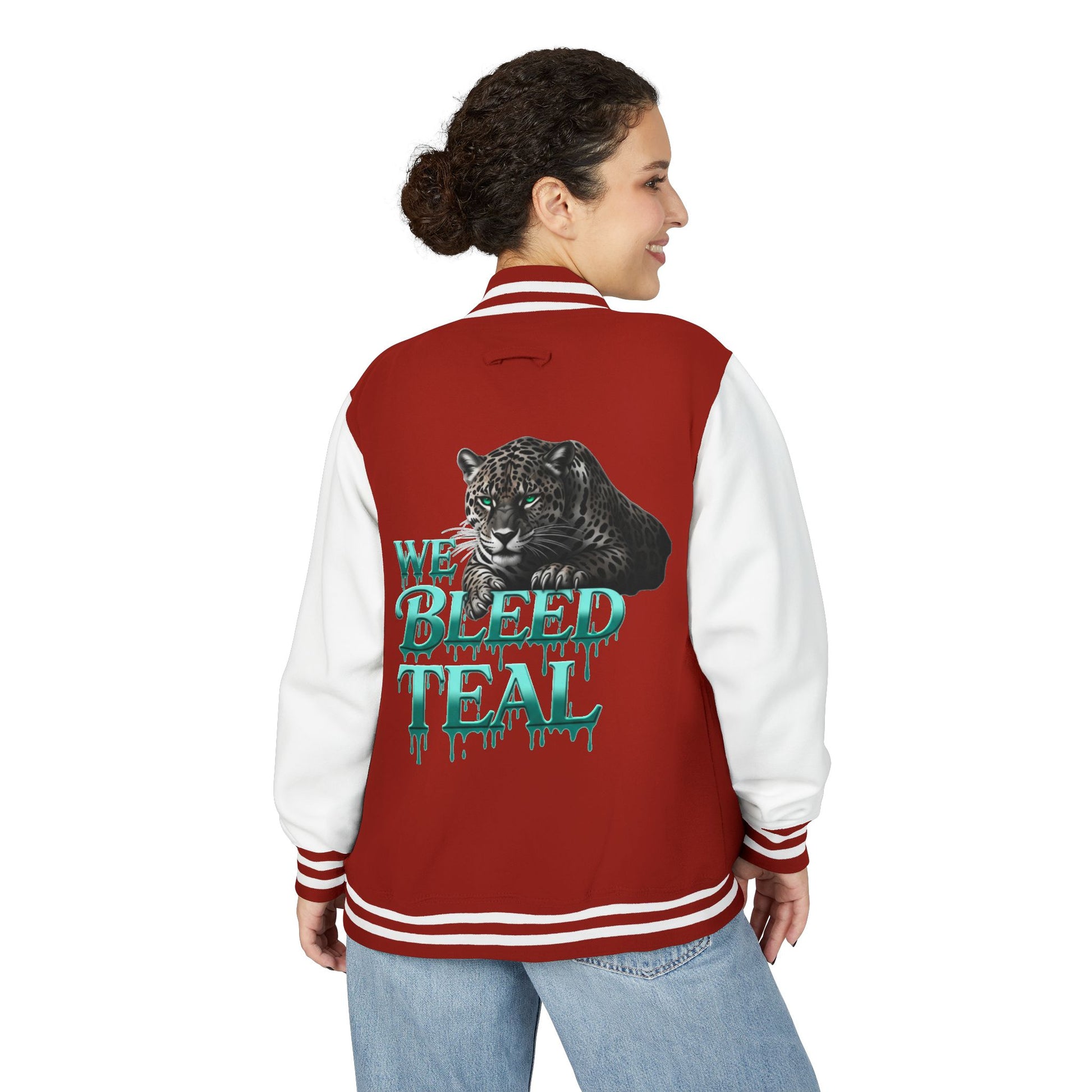 Teal Bleeding Letterman Jacket, Unisex Varsity Jacket, Trendy Sports Jacket, Cool Casual Wear, College Spirit Gear, Perfect Gift for [...]