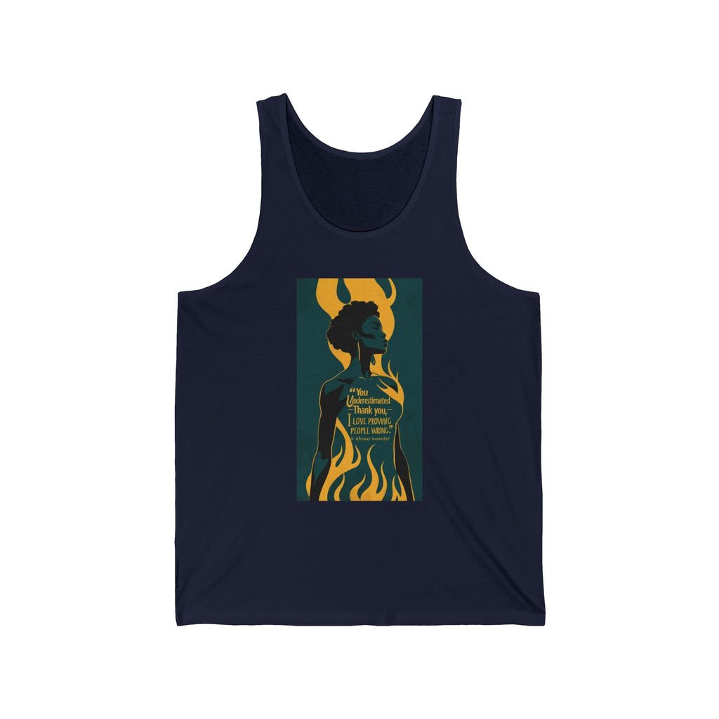 Bold Statement Unisex Jersey Tank, Brave & Fearless Top, Gift for Her/Him, Casual Summer Wear, Motivational Apparel Printify