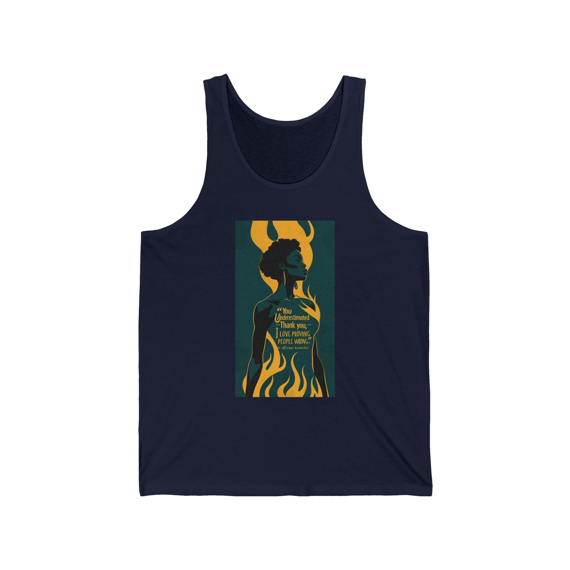 Bold Statement Unisex Jersey Tank, Brave & Fearless Top, Gift for Her/Him, Casual Summer Wear, Motivational Apparel Printify