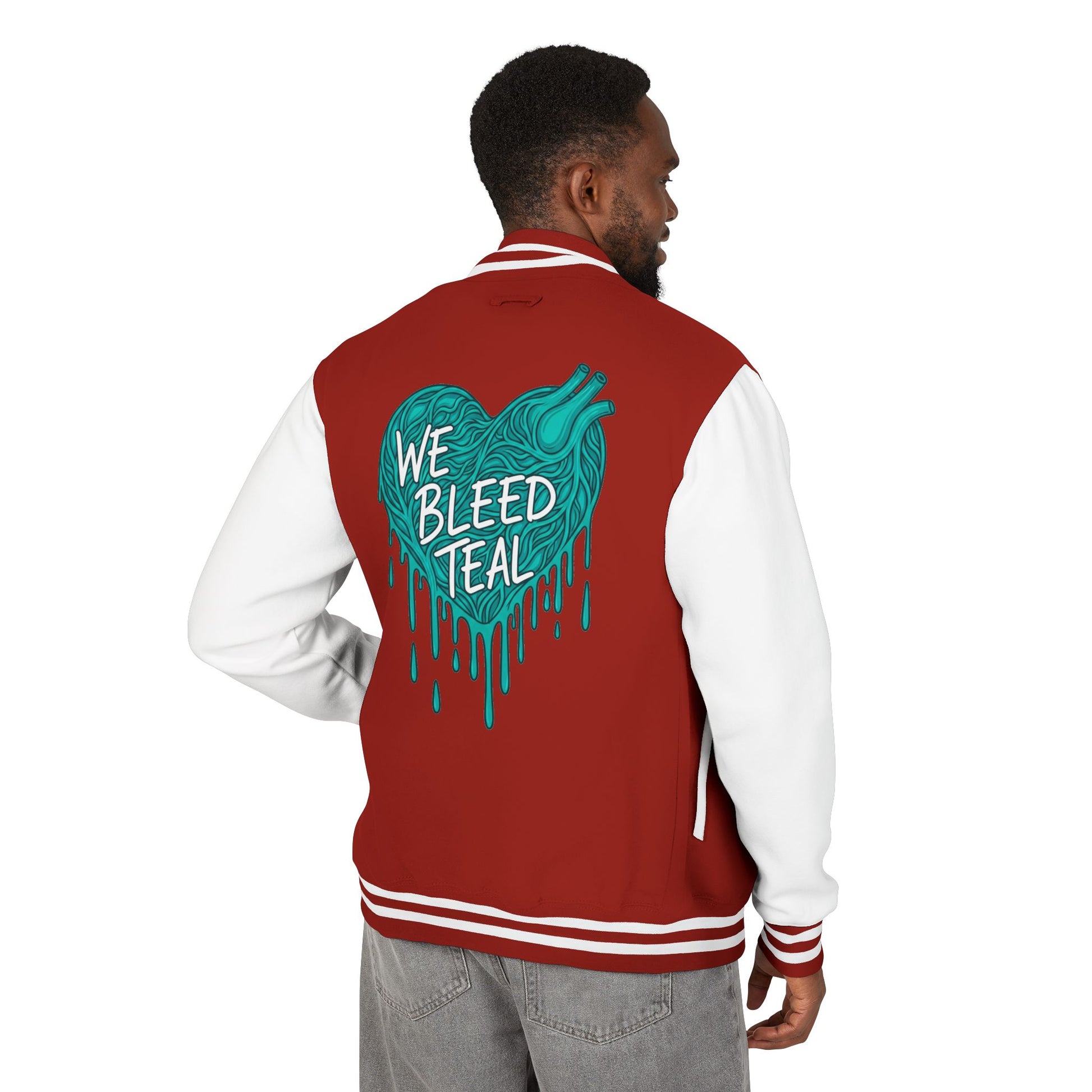 Teal Heart Letterman Jacket, Unisex Varsity Jacket for Sports Fans, Stylish College Apparel, Perfect Gift for Graduates, Casual [...]