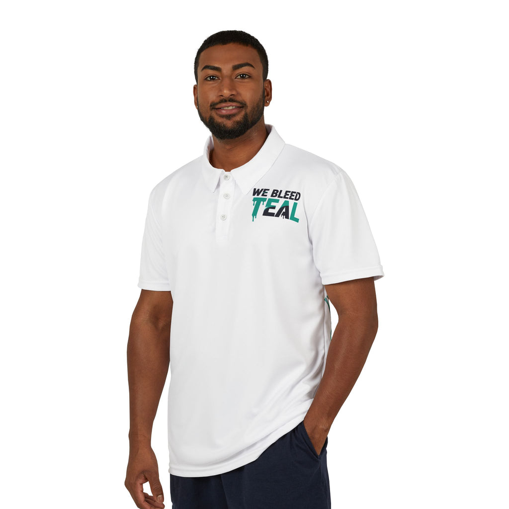 Teal Pride Unisex Polo Shirt, Casual Wear, Sports Fan Gear, Team Apparel, Gift for Him or Her, Everyday Comfort