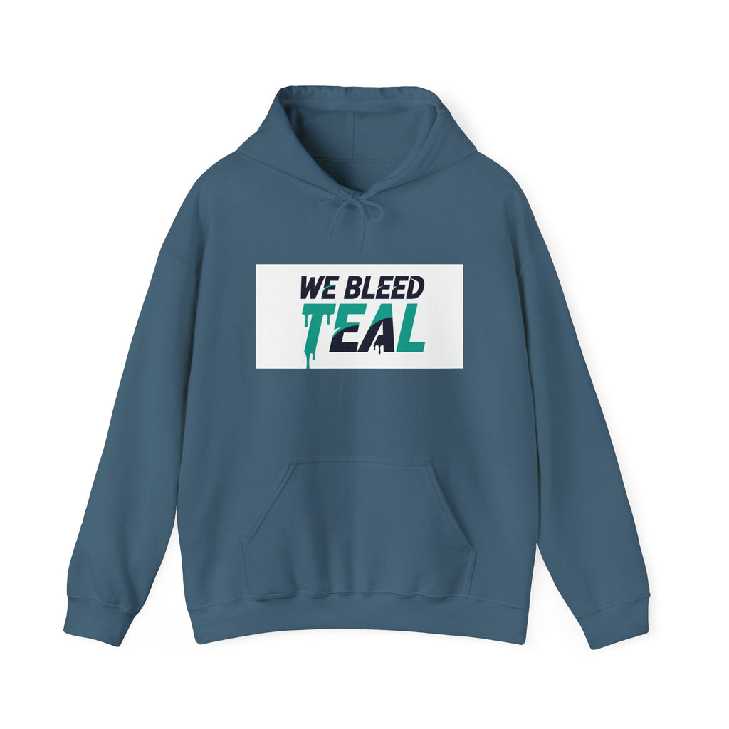 Teal Heart Hoodie - Unisex Heavy Blend Sweatshirt, Perfect for Gamers, Sport Fans, Casual Wear, Gift for Holidays Printify