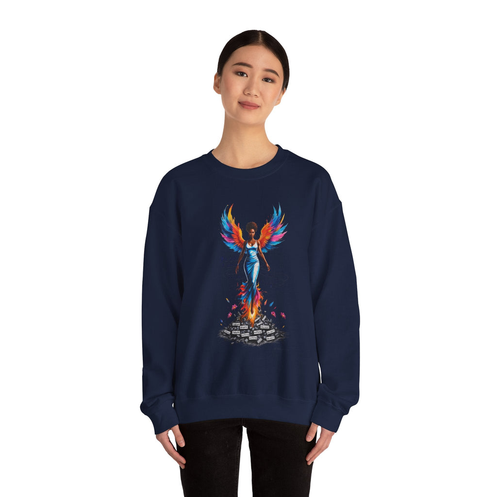 Phoenix Rising Sweatshirt - Inspirational Unisex Crewneck for Empowerment, Gift for Her, Motivational Apparel, Cozy Casual Wear, [...] Printify