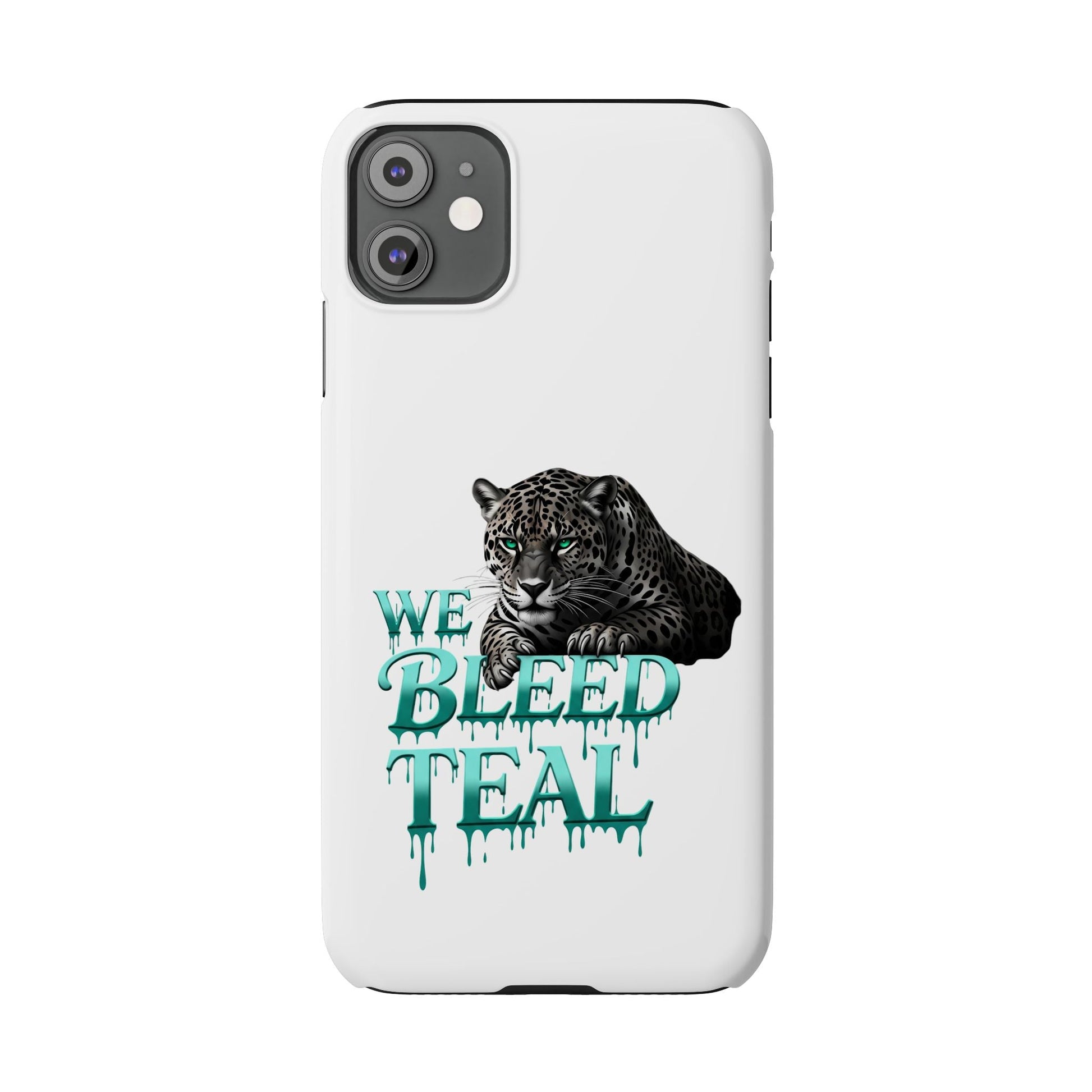 Teal Panther Slim Phone Case - Bold Animal Design, Unique Gift for Wildlife Lovers, Stylish Phone Accessory, Modern Aesthetic, Trendy [...] Printify
