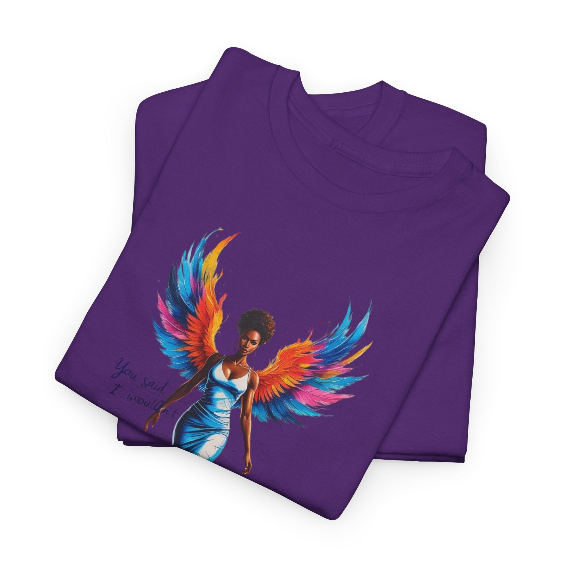Vibrant Angelic Heavy Cotton Tee - Unisex T-Shirt, Inspirational Apparel, Casual Wear, Gift for Her, Spiritual Fashion Printify