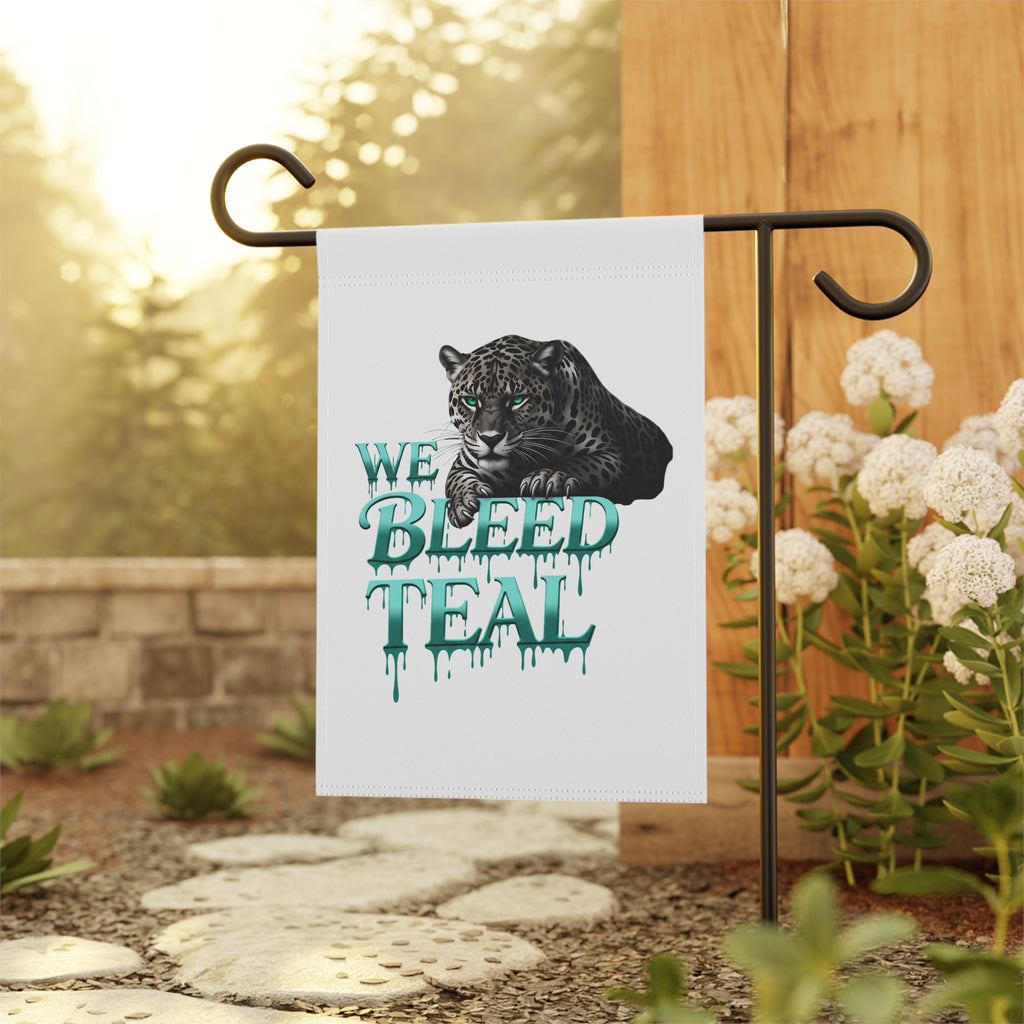 Teal Panther Garden Banner | Home Decor, Outdoor Flag, Animal Lover Gift, Garden Art, Unique Housewarming Present