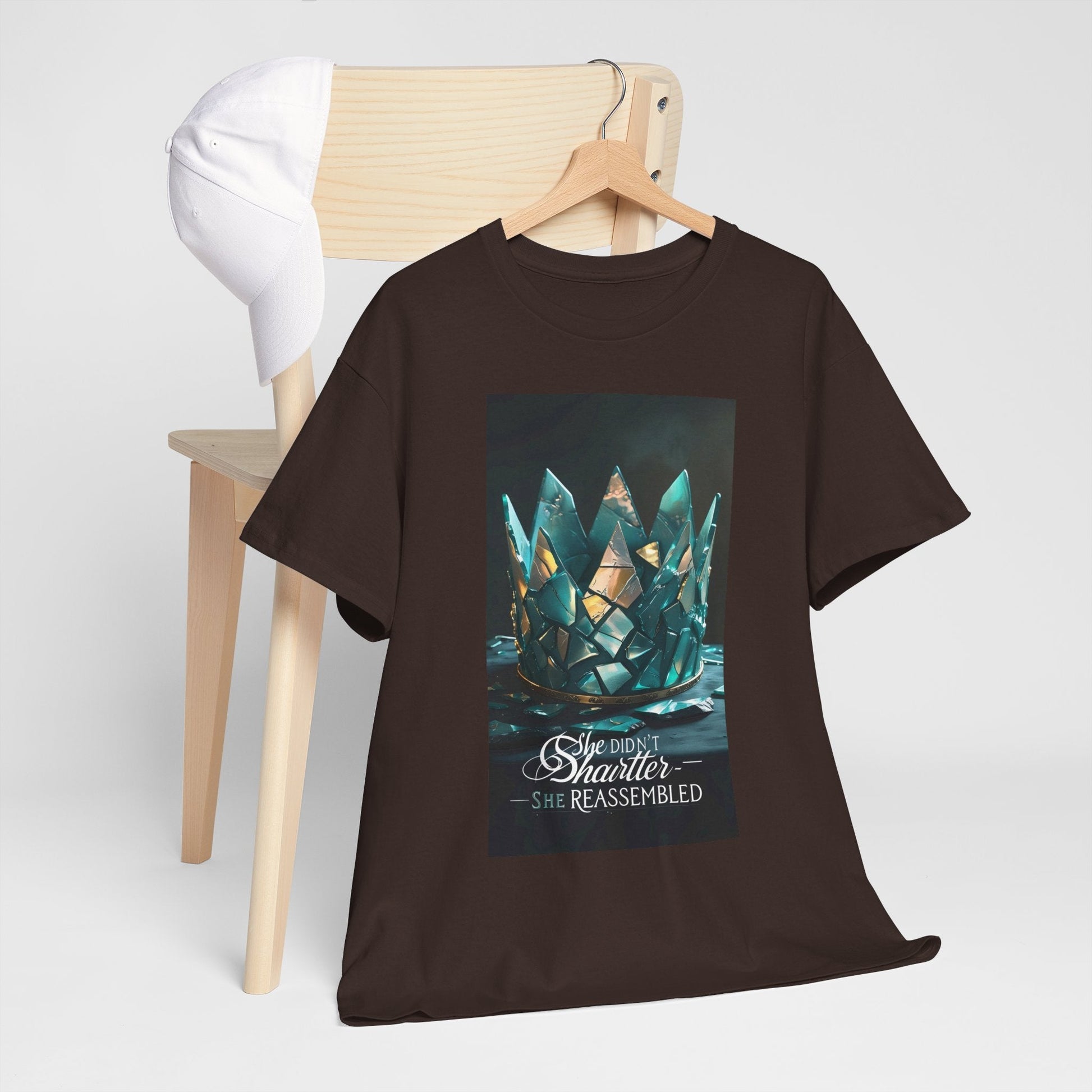 Stunning Crystal Crown Tee, Graphic T-Shirt, Unisex Cotton Top, Unique Gift, Fantasy Apparel, Holiday T-Shirt Printify