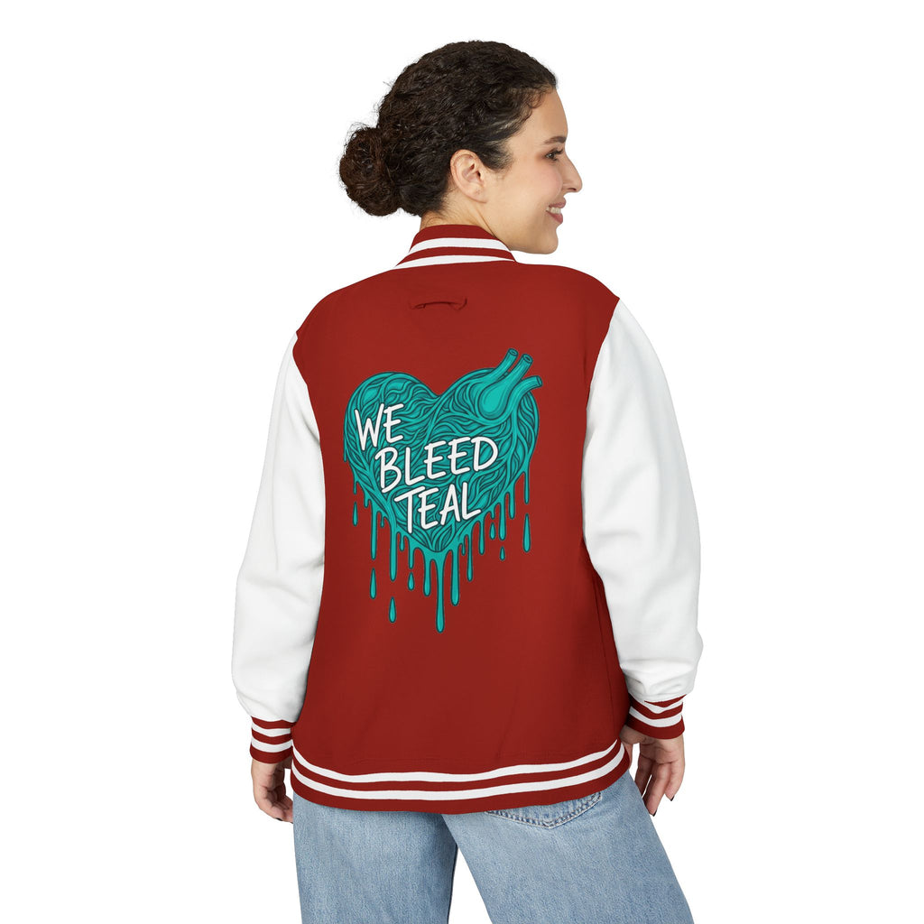 Teal Heart Letterman Jacket, Unisex Varsity Jacket for Sports Fans, Stylish College Apparel, Perfect Gift for Graduates, Casual [...]