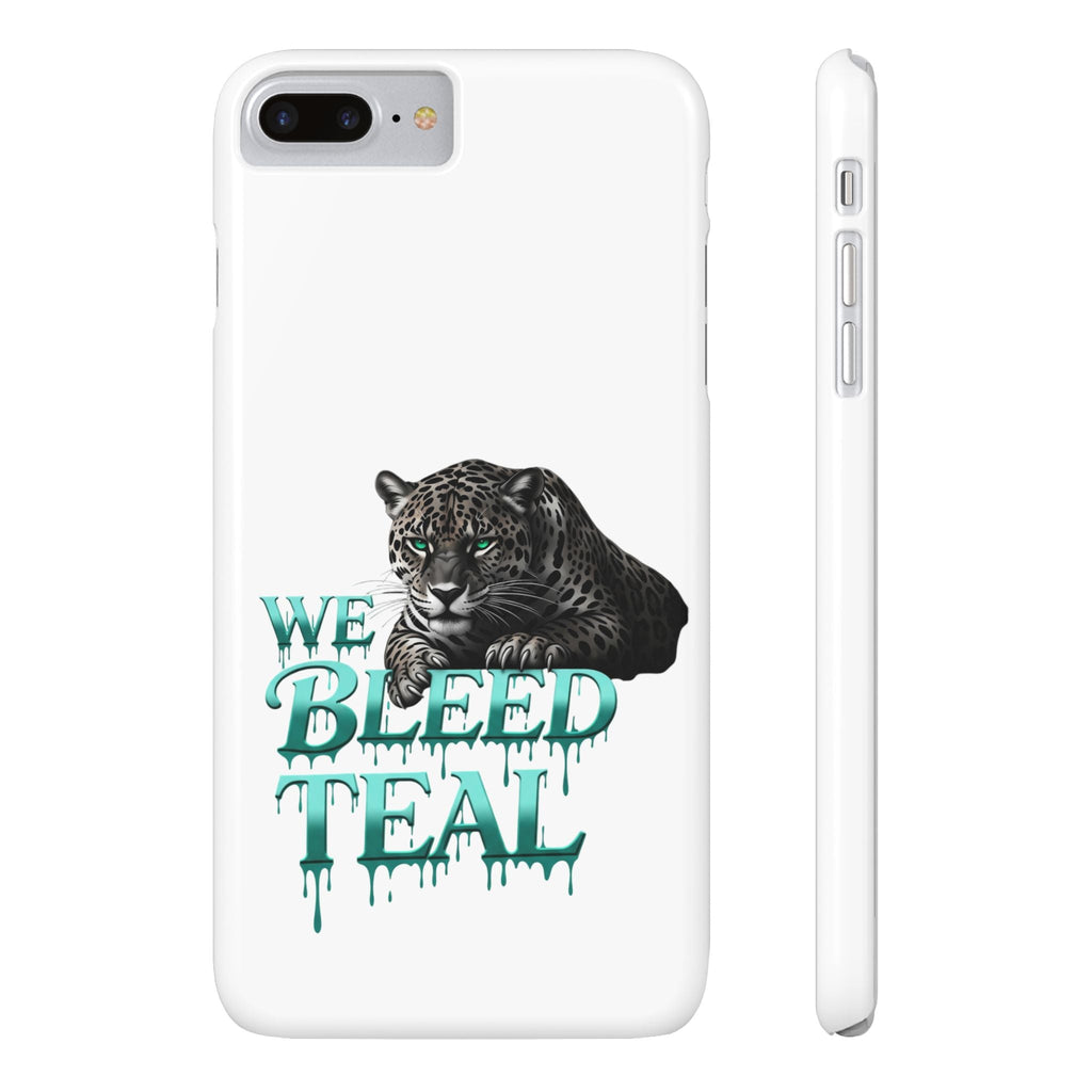 Teal Panther Slim Phone Case - Bold Animal Design, Unique Gift for Wildlife Lovers, Stylish Phone Accessory, Modern Aesthetic, Trendy [...] Printify