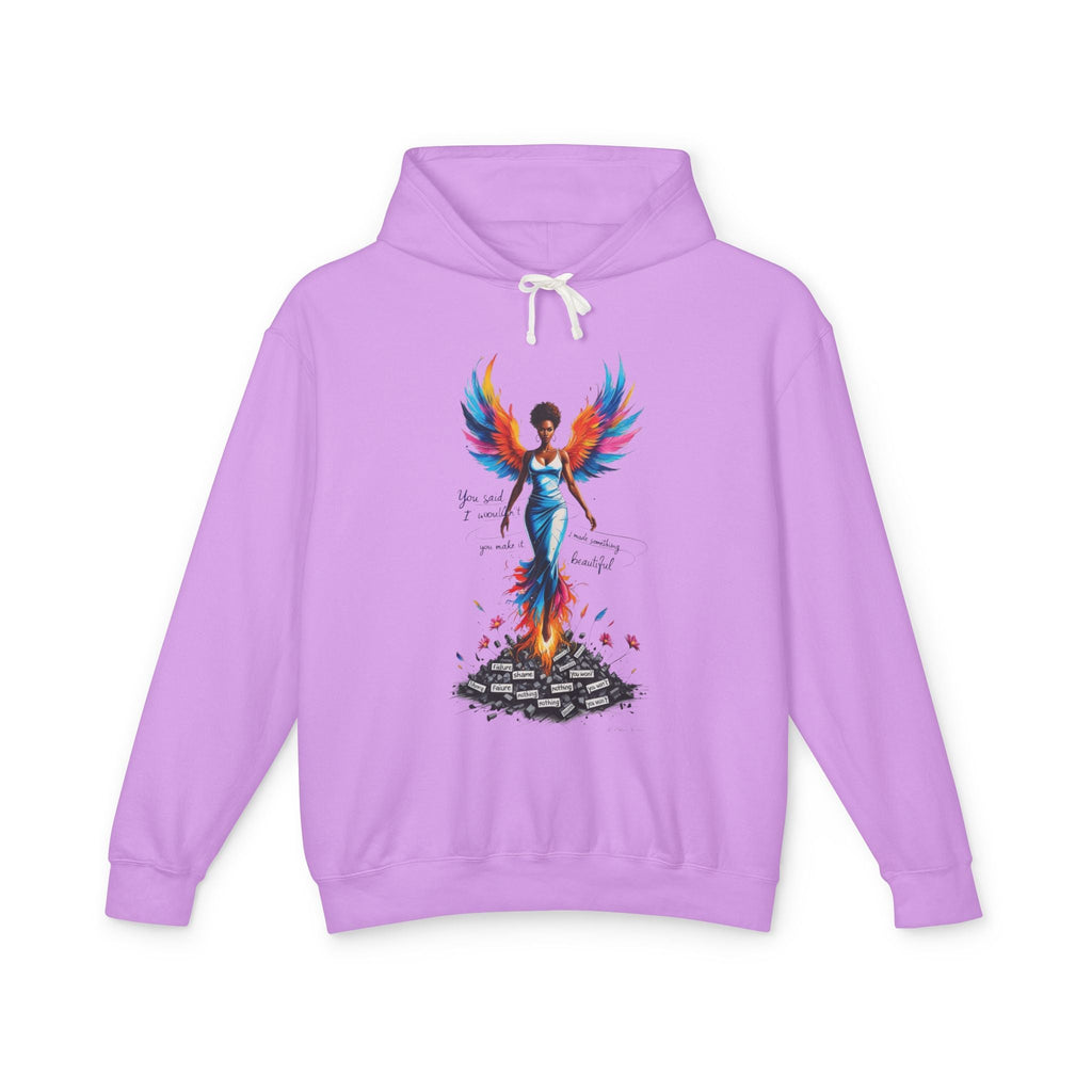 Empowering Phoenix Graphic Hoodie, Affirmation Sweatshirt for Women, Cozy Casual Wear, Unique Gift for Friends, Motivational Apparel Printify