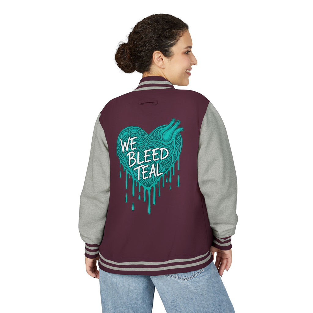 Teal Heart Letterman Jacket, Unisex Varsity Jacket for Sports Fans, Stylish College Apparel, Perfect Gift for Graduates, Casual [...]
