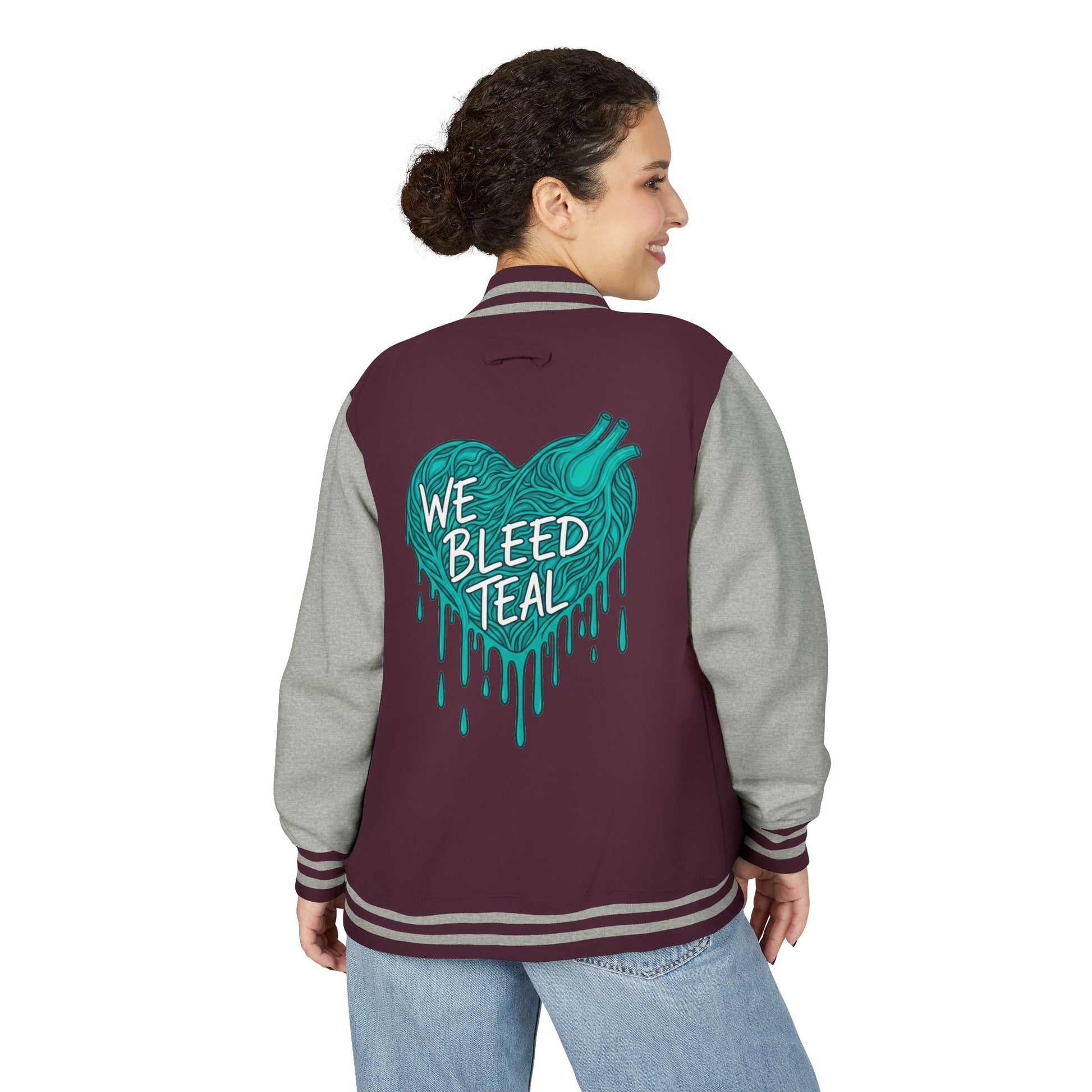 Teal Heart Letterman Jacket, Unisex Varsity Jacket for Sports Fans, Stylish College Apparel, Perfect Gift for Graduates, Casual [...]