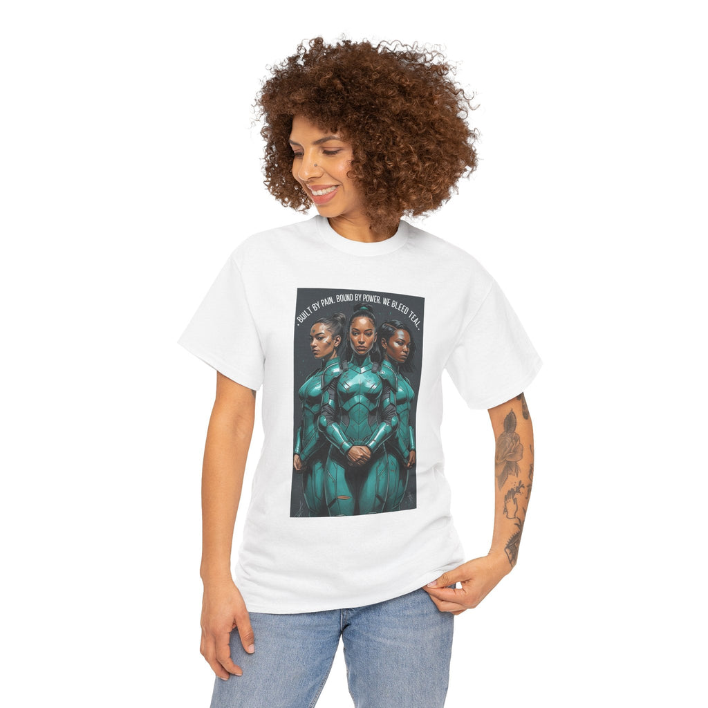 Futuristic Triple Goddess Tee, Graphic T-Shirt, Unisex Cotton Shirt, Casual Wear, Perfect Gift for Sci-Fi Fans, Everyday Style Printify