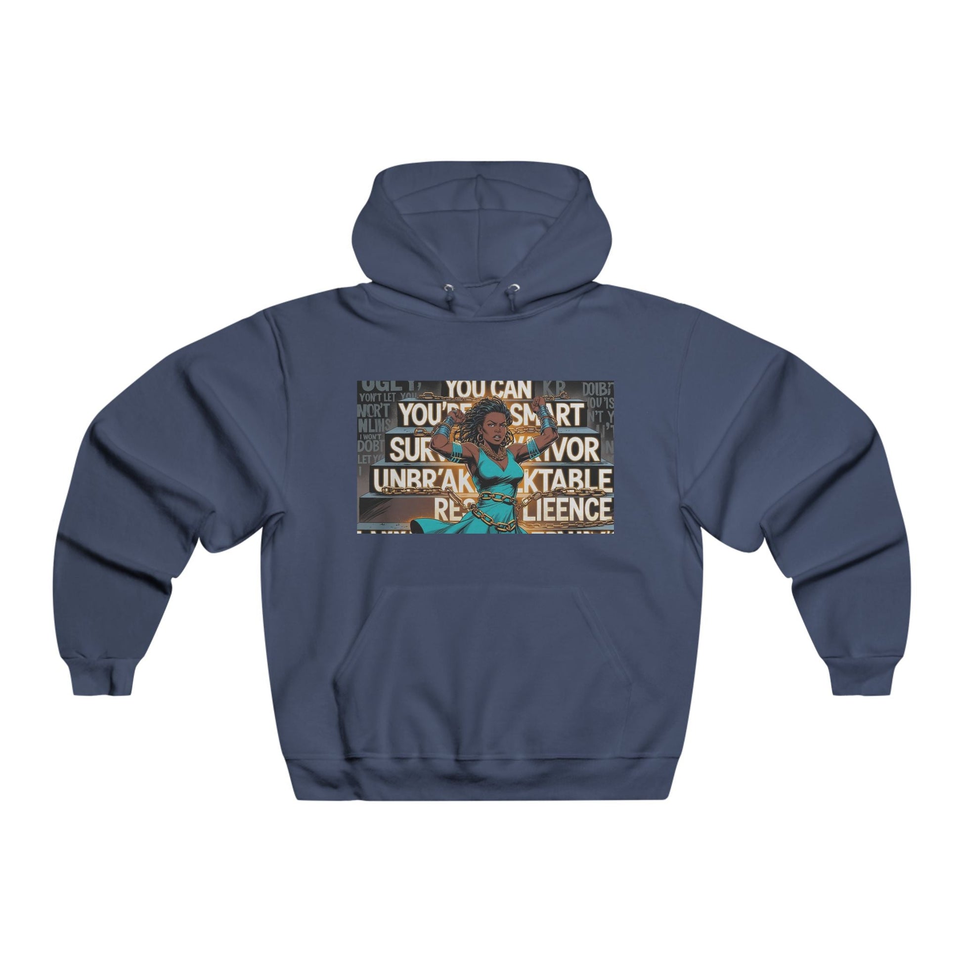 Inspirational Hooded Sweatshirt, Motivational Gift for women, Resilience Sweatshirt, Cozy Hoodie for Confidence, Uplifting Apparel