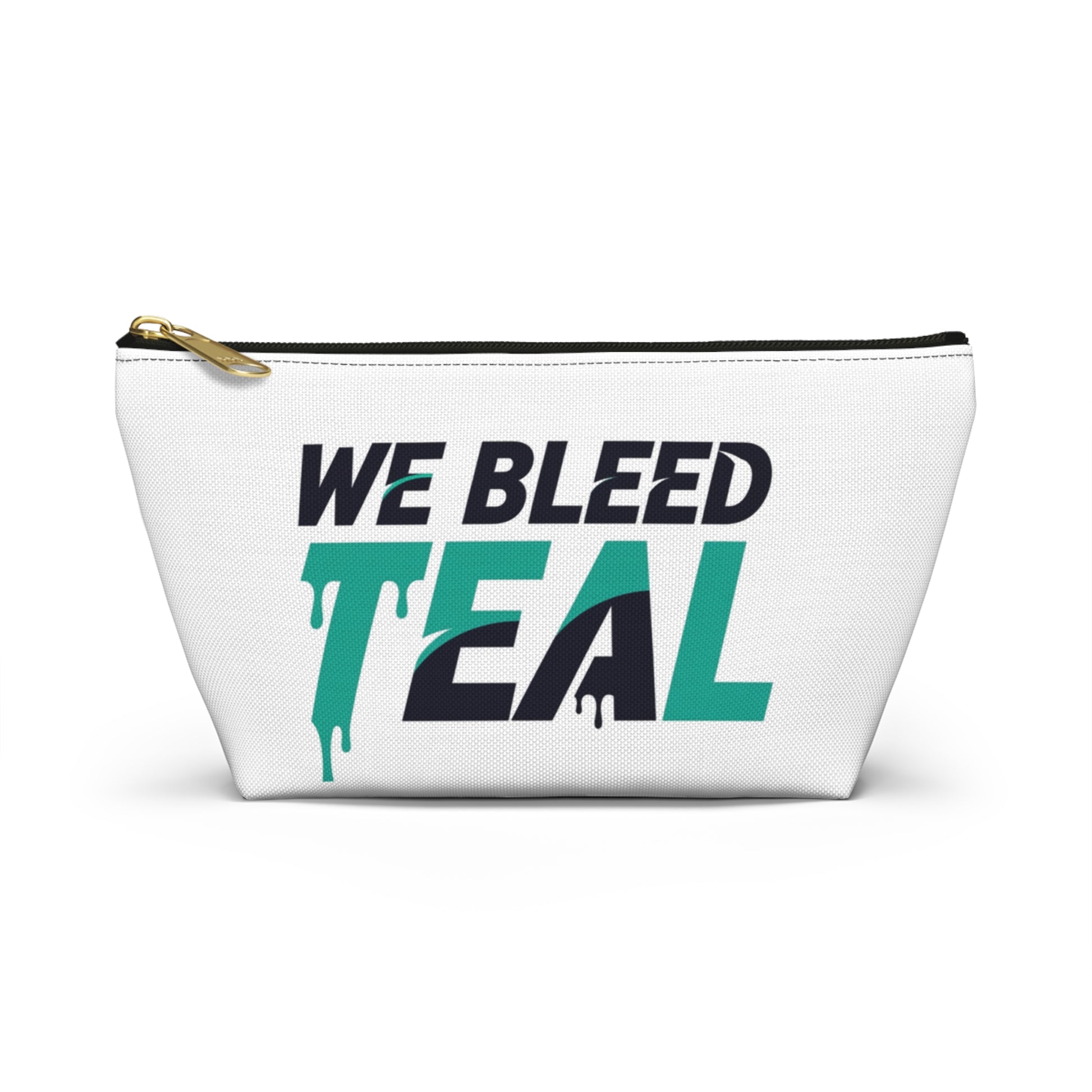 Teal Bleed Accessory Pouch - Perfect for Makeup, Travel, Office Supplies, Gifts, and Organization