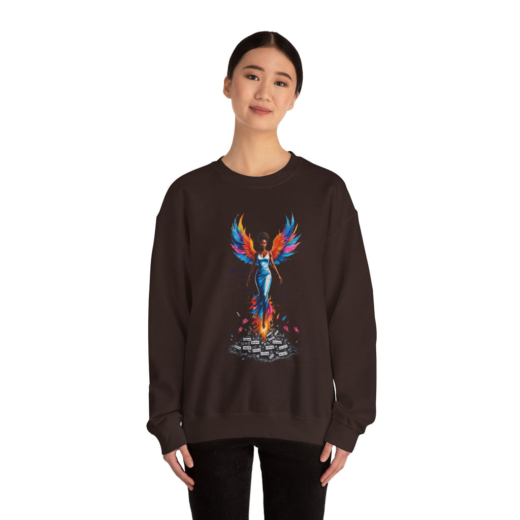 Phoenix Rising Sweatshirt - Inspirational Unisex Crewneck for Empowerment, Gift for Her, Motivational Apparel, Cozy Casual Wear, [...] Printify