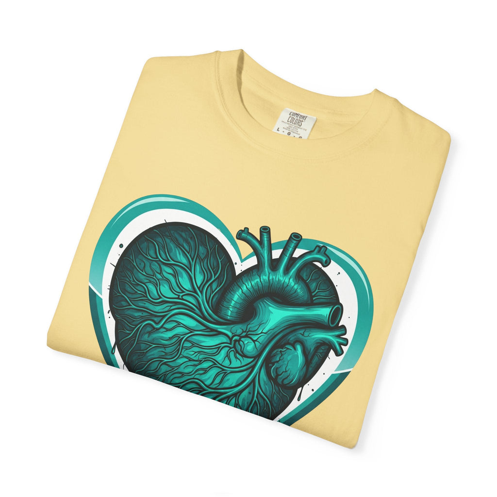 Teal Heart T-Shirt, Unisex Casual Shirt, Heart Health Awareness Tee, Gift for Men & Women, Comfortable Everyday Wear, We Bleed Teal Printify