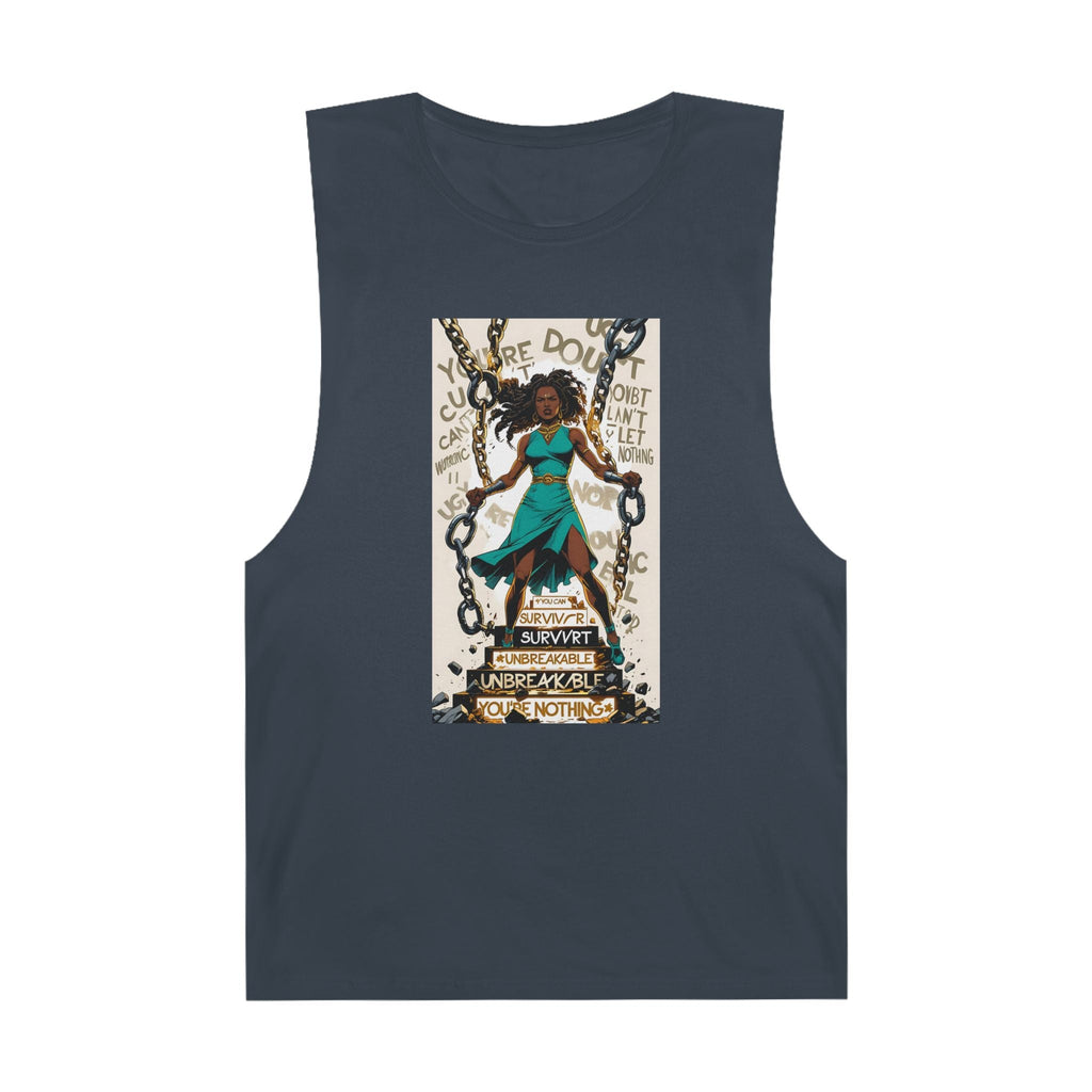 Empowering Unisex Tank Top - Unbreakable Resilience, Inspirational Workout Wear, Summer Fashion, Gift for Her, Affirmation Top Printify
