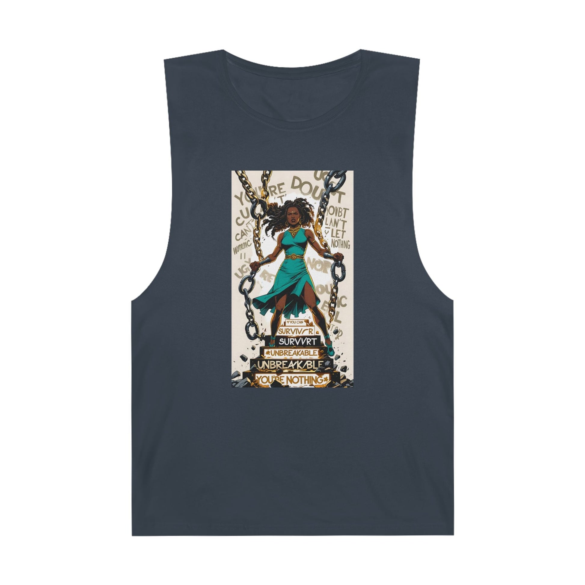 Empowering Unisex Tank Top - Unbreakable Resilience, Inspirational Workout Wear, Summer Fashion, Gift for Her, Affirmation Top Printify
