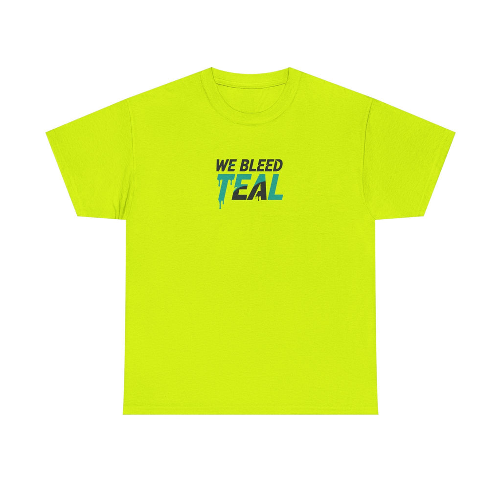 Teal Heart Tee - Unisex Heavy Cotton T-Shirt, Gift for Sports Fans, Casual Wear, Team Spirit Apparel, Soft Cotton Tee, Everyday Comfort Printify