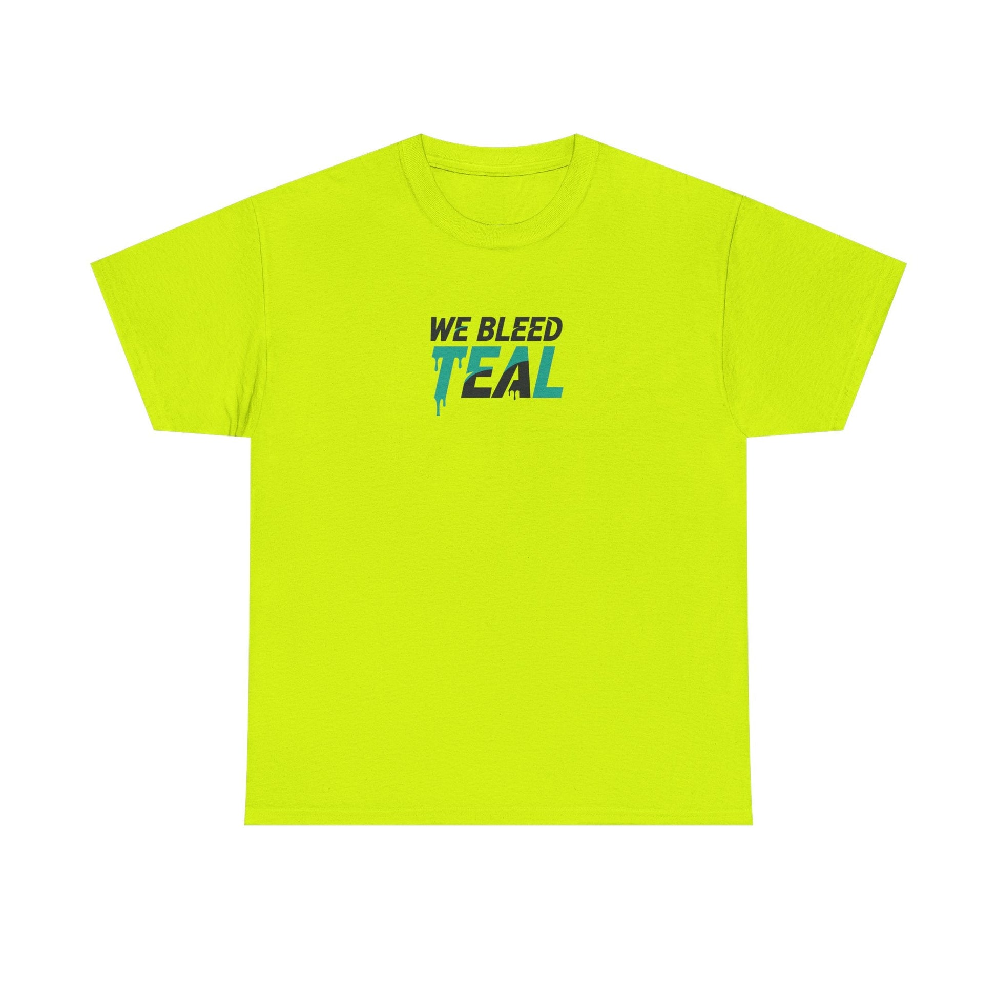 Teal Heart Tee - Unisex Heavy Cotton T-Shirt, Gift for Sports Fans, Casual Wear, Team Spirit Apparel, Soft Cotton Tee, Everyday Comfort Printify