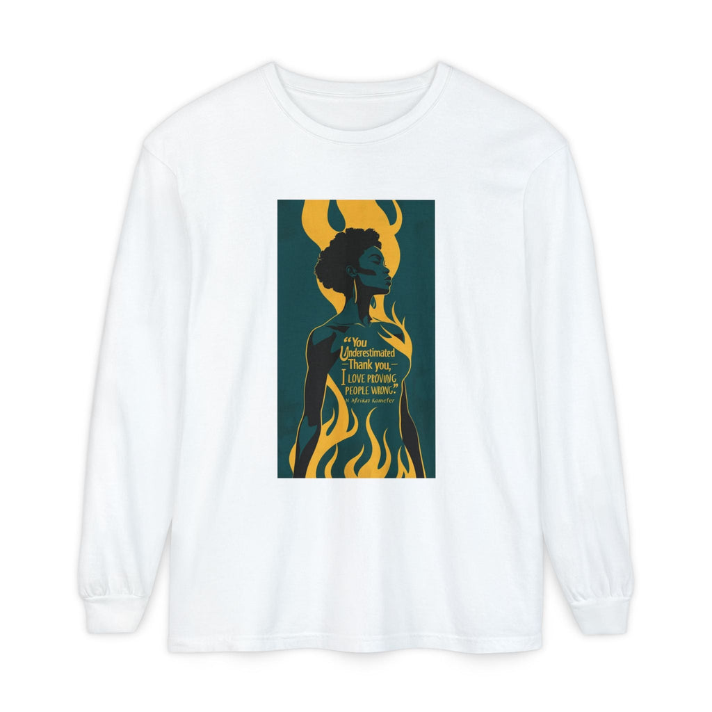 Unisex Long Sleeve Graphic Tee for Empowerment, Fierce Art Shirt, Wardrobe Essential, Unique Gift, Casual Fashion, Everyday Wear Printify