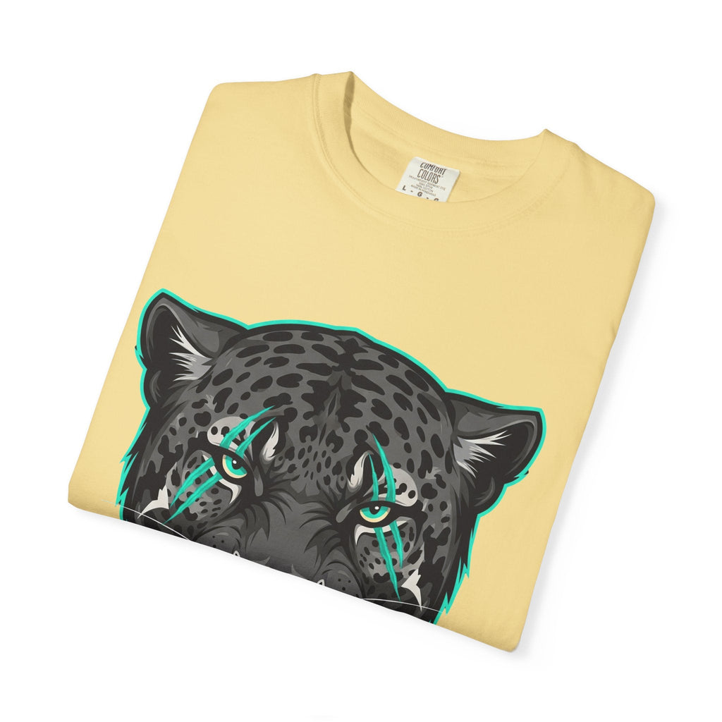 Teal Panther Unisex T-Shirt, Casual Graphic Tee, Animal Lover Gift, Unique Style, Eco-Friendly Apparel Printify